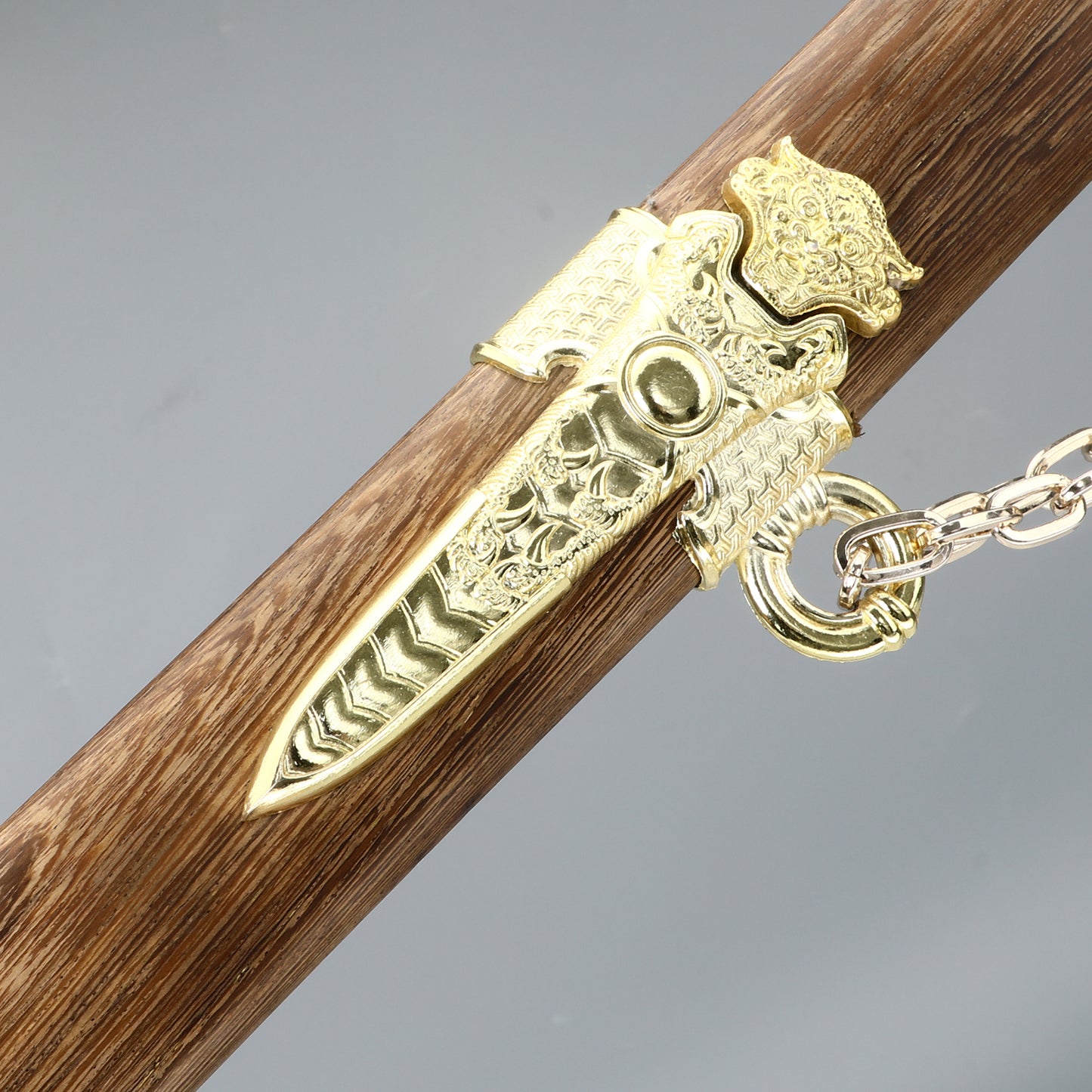 Chinese Tangdao 1095 steel made pear wood sheath dragon patterned sheath