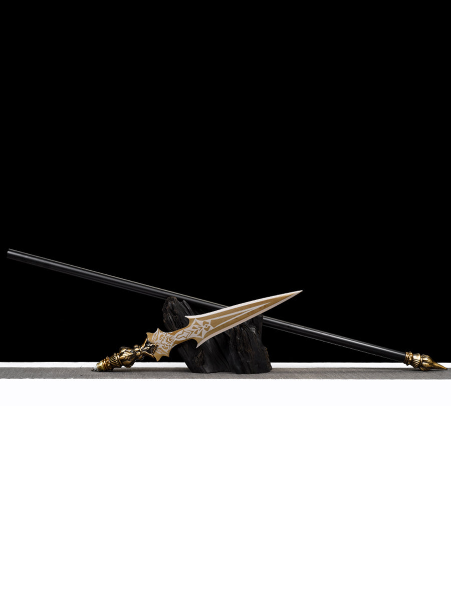 Eighteen weapons decoration collection, Nezha same style lotus spear, yellow