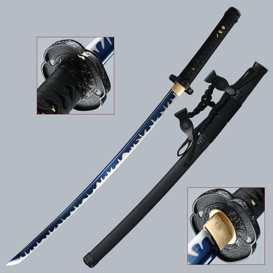 (3)The real katana sword with the blue body tachi