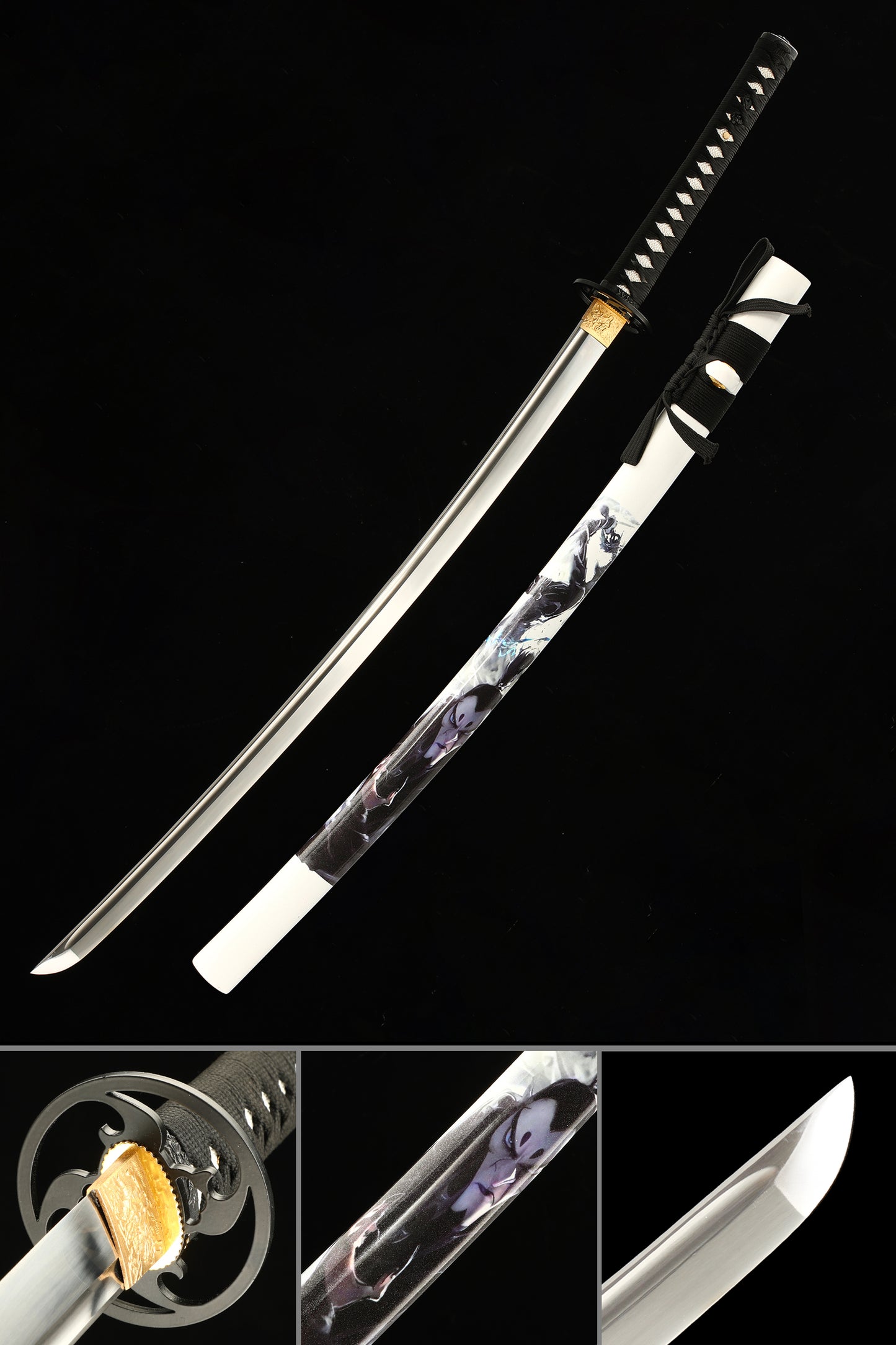 Japanese samurai sword handmade 1095 steel forging