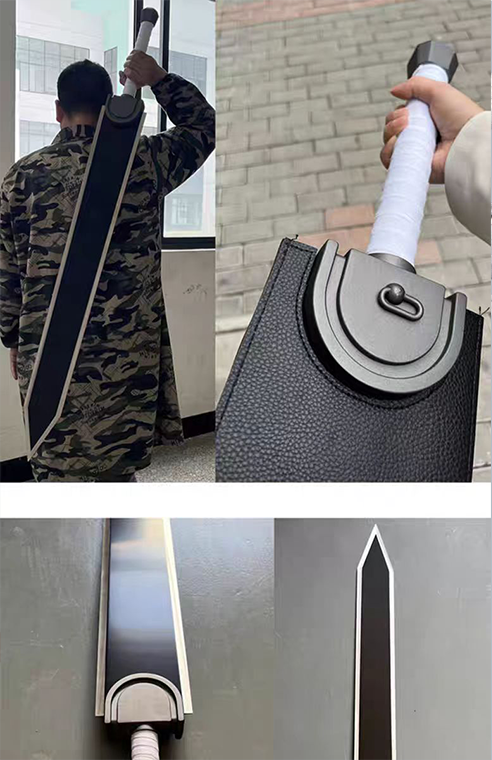 （100）Gus Slaying Dragon Sword COS Sword Wind Legend Imprinted Warrior Gazi Heavy Sword Blade Weapon Anime Prop