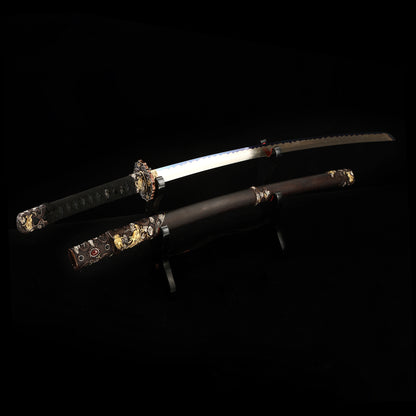 Handmade Japanese knife clip steel T10 ebony--S2087