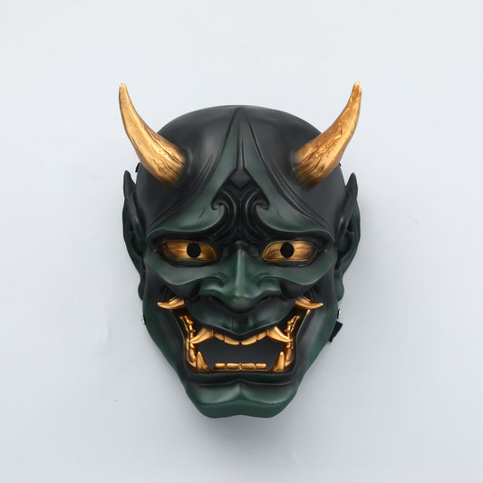 Japanese Demon King Hundred Ghosts Dress up Prop Halloween Horror Tattoo Decoration Mask COS