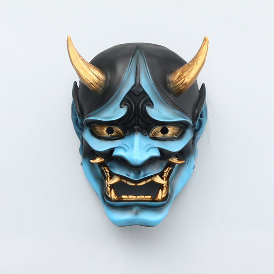 Mask cosplay, Japanese demon king, hundred ghosts costume props, Halloween horror tattoo decoration