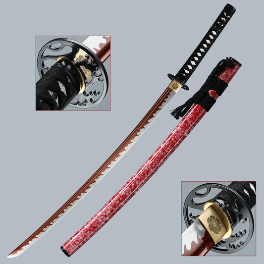 Handmade Japanese Tachi Odachi Sword High Manganese Steel With Blue Blade