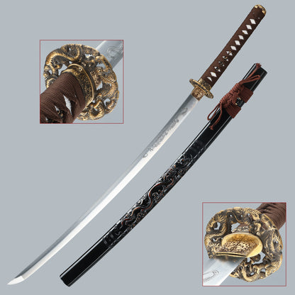 Katana Sword Real,Handmade, Full Tang Samurai Sword,Manganese Steel