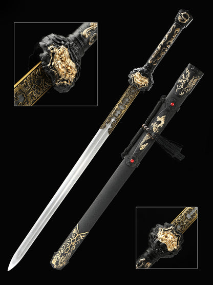 Chinese Sword, Han Dynasty Sword, Film and Television Sword, 1060 Steel Production, Blunt Practice Sword（86）