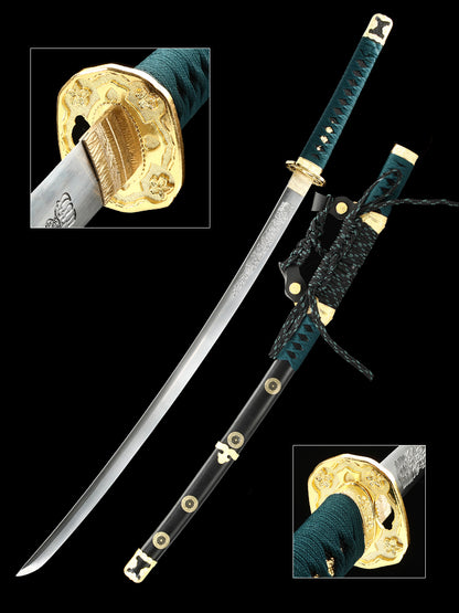 Japanese Samurai Sword Taidao 1095 steel hand carved blade