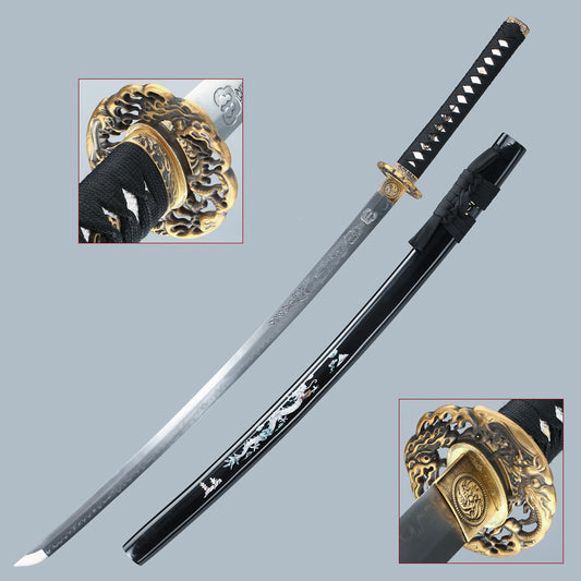 Real T10 Katana Clay Tempered Sword Steel Sharp  Japanese Samurai Swords are a Unique Gift for Men