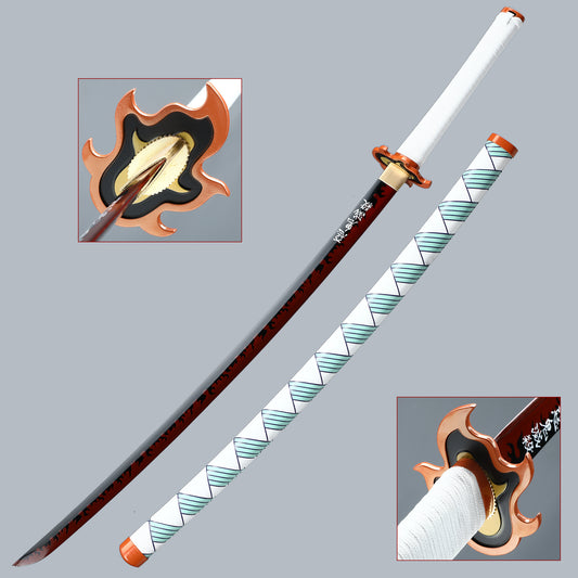 (19)Demon Slayer sword  katana sword  kimetsu no yaiba Truly handmadeRengoku Kyoujurou