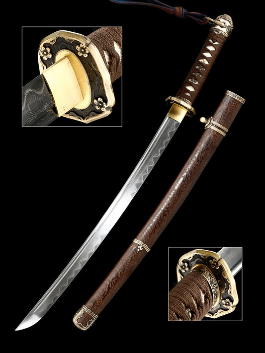 Japan Handmade Katana T10 Steel Samurai Japanese Real Sword   Hand drawn scabbard Knife Full Tang Sharp  ﻿