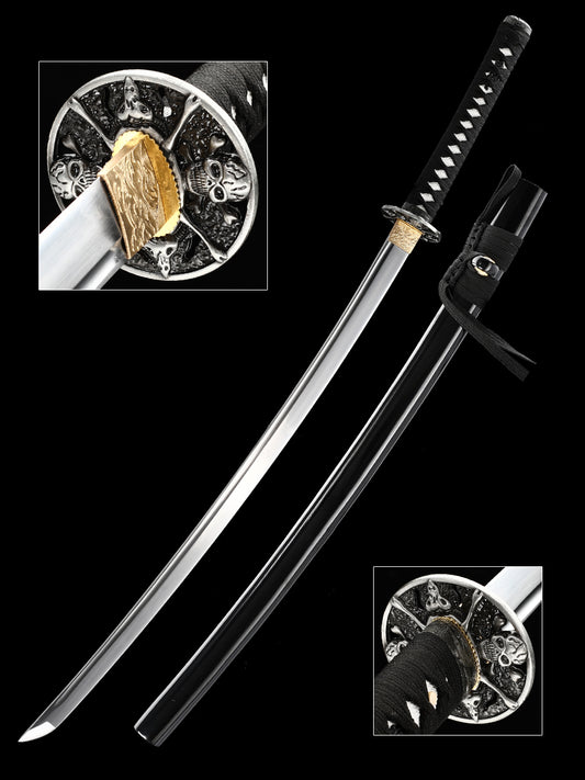 HERO SWORD Battle Sword Manganese Steel Full Tang Sharp Chinese Sword,Samurai Sword,Katana,Cool Weapon for Men