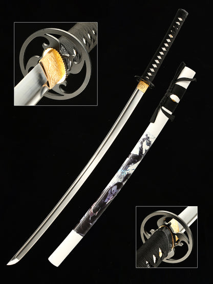 Japanese samurai sword handmade 1095 steel forging