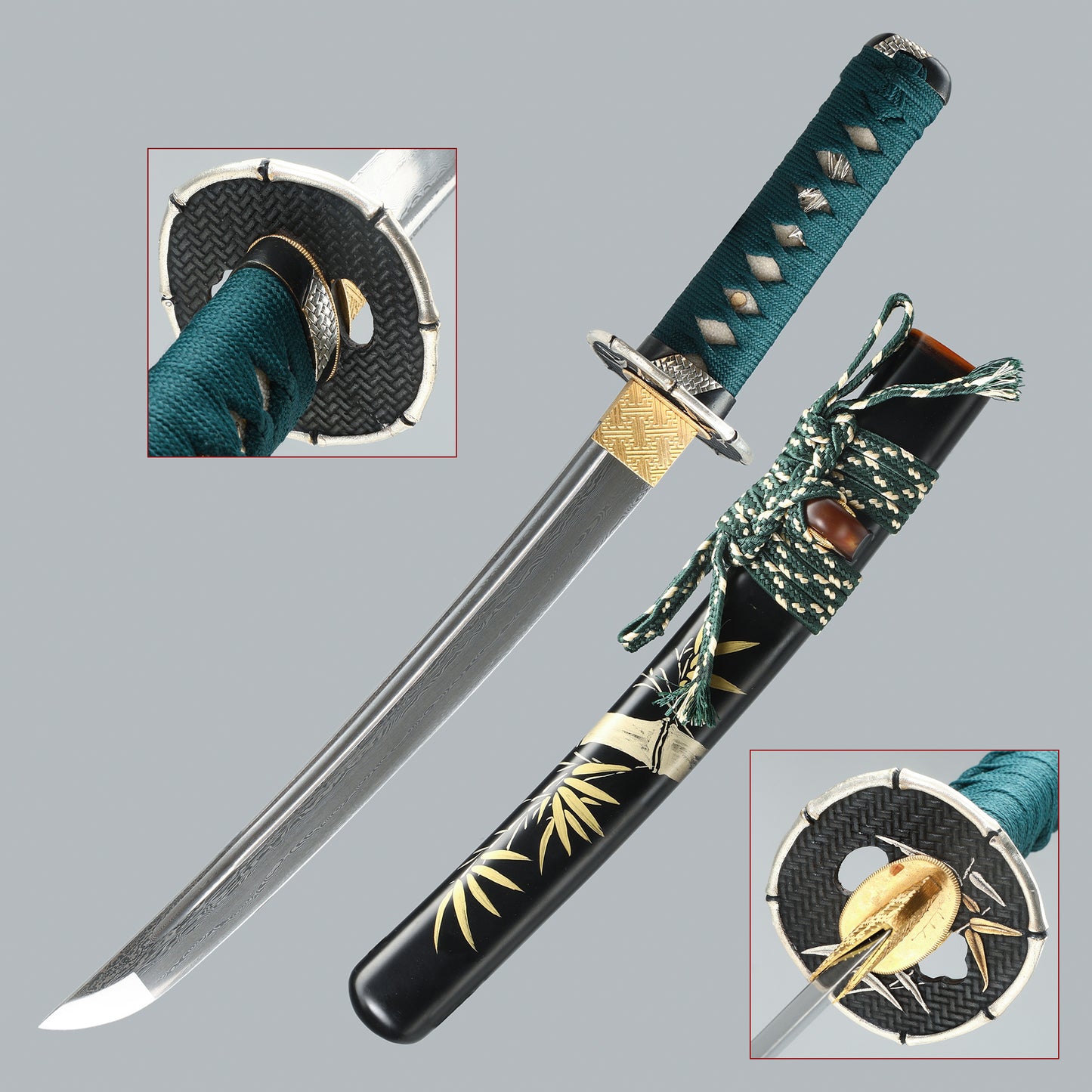 Sword Handmade Short Katana Clay Tempered  Full Tang Samurai Sword Razor Sharp