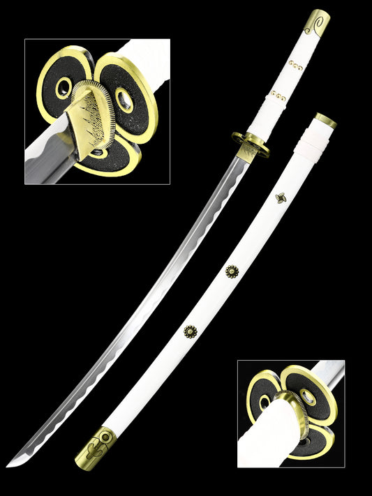 Role playing Samurai sword 1060 steel made white