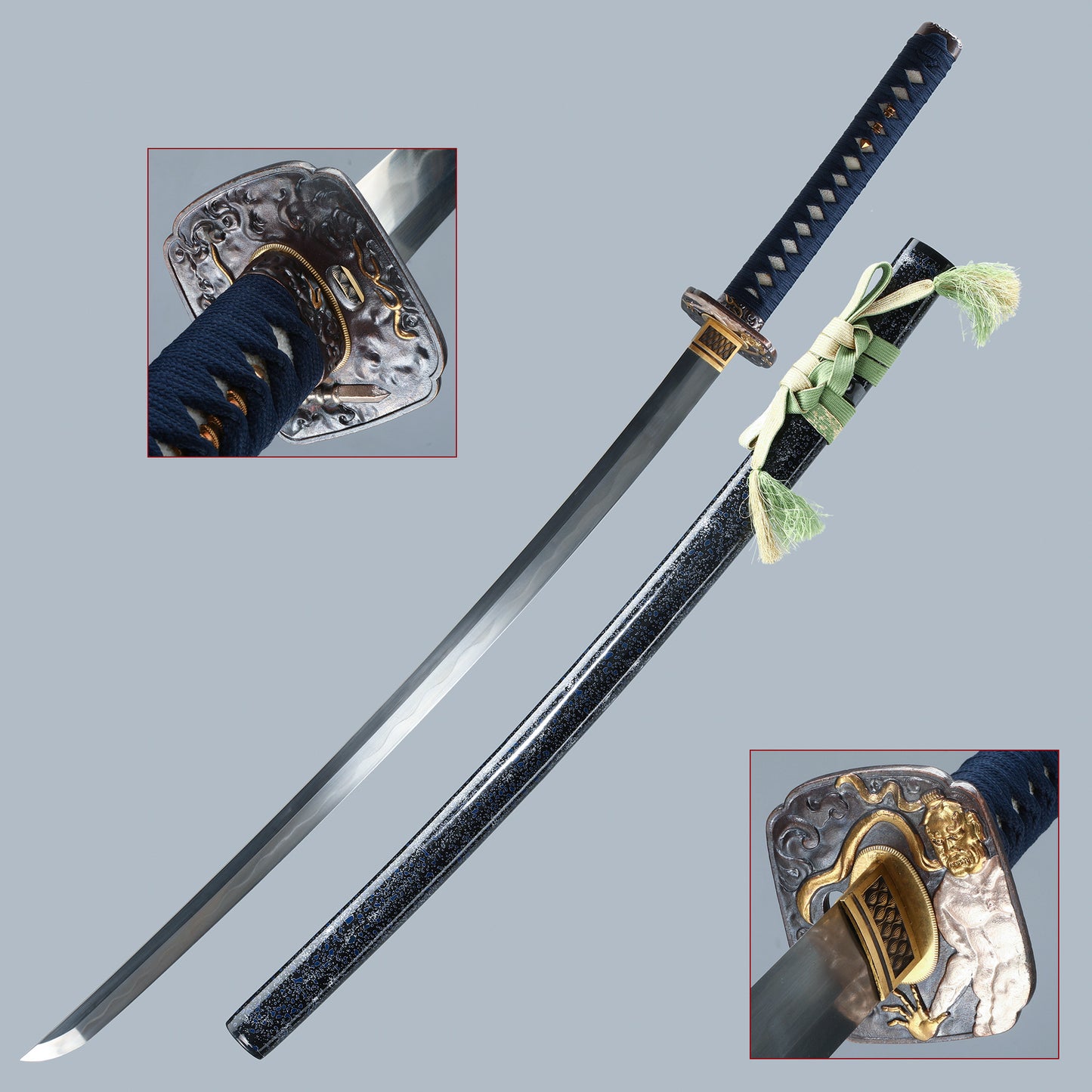 Katana Sword Clay Tempered T10 Steel Real Hamon Full Tang Handmade Samurai Sword Razor Sharp