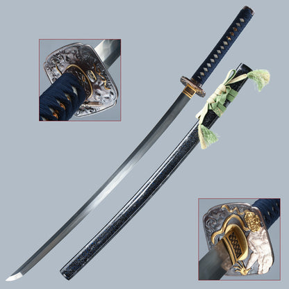 Katana Sword Clay Tempered T10 Steel Real Hamon Full Tang Handmade Samurai Sword Razor Sharp