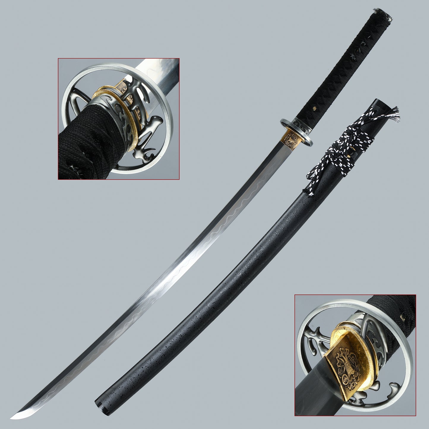 Handmade Razor Sharp Katana Sword Real Clay Tempered T10 Steel Blade Japanese Samurai Sword Full Tang