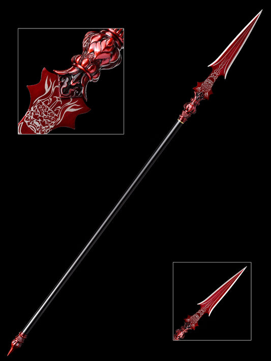 Eighteen weapons decoration collection, Nezha's same lotus spear, red