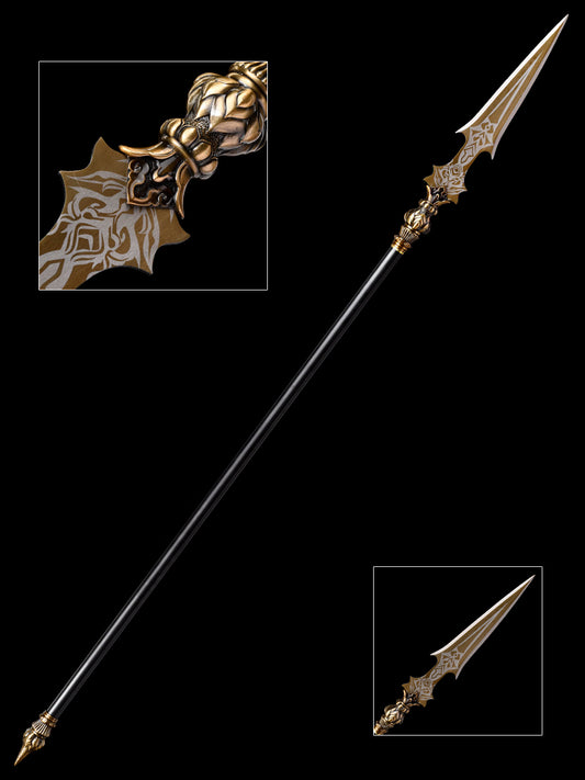 Eighteen weapons decoration collection, Nezha same style lotus spear, yellow
