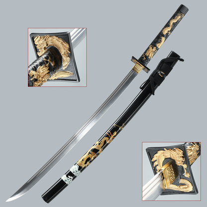 Samurai katana real hand forged manganese steel with traditional hardening and full Tang, gifts, Cosplay, collection and display