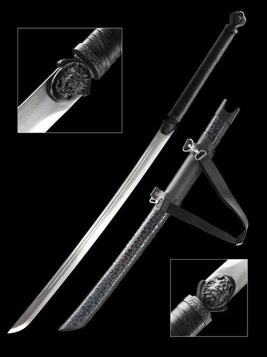 Long knife, large machete, 1095 steel, handmade, collectible, decorative knife