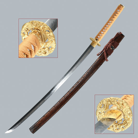 Sword KATANA  T10 Steel Handmade Samurai Sword Handmade Sword Full Tang Razor Sharp