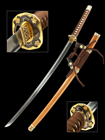 (26)Handmade Japanese Tachi Odachi Sword Pattern Steel Full Tang
