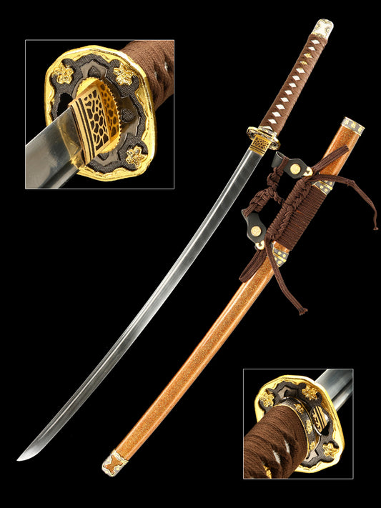 (26)Handmade Japanese Tachi Odachi Sword Pattern Steel Full Tang