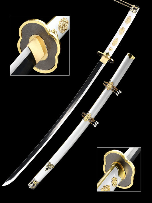 (2)Handmade Japanese Tachi Odachi Sword High Manganese Steel With  black Blade