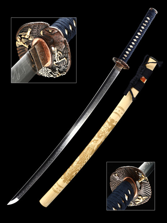 Real T10 Katana Clay Tempered Sword Steel Sharp  Japanese Samurai Swords are a Unique Gift for Men