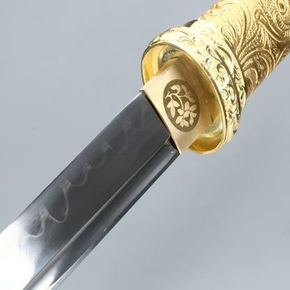 (8)Handmade Japanese Gold Sword and Scabbard Sword Gold Sheath