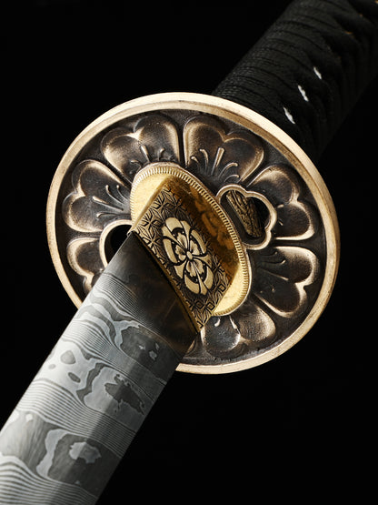 Damascus steel forged sheath can be backed in black
