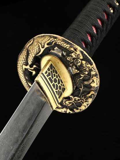Advanced Samurai Handmade Katana Dama Steel Handmade Forging All Tang Dynasty