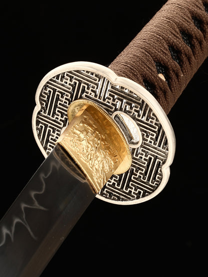 Japanese Handmade Katana Clay Tempered  Full Tang Samurai Sword Razor Sharp Sword