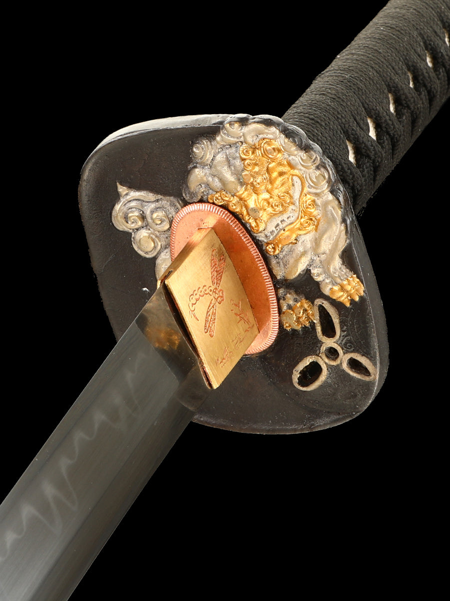 Japanese samurai sword T10 steel burning blade, hot tempered, fully hand forged, practical and sharp Japanese samurai real sword