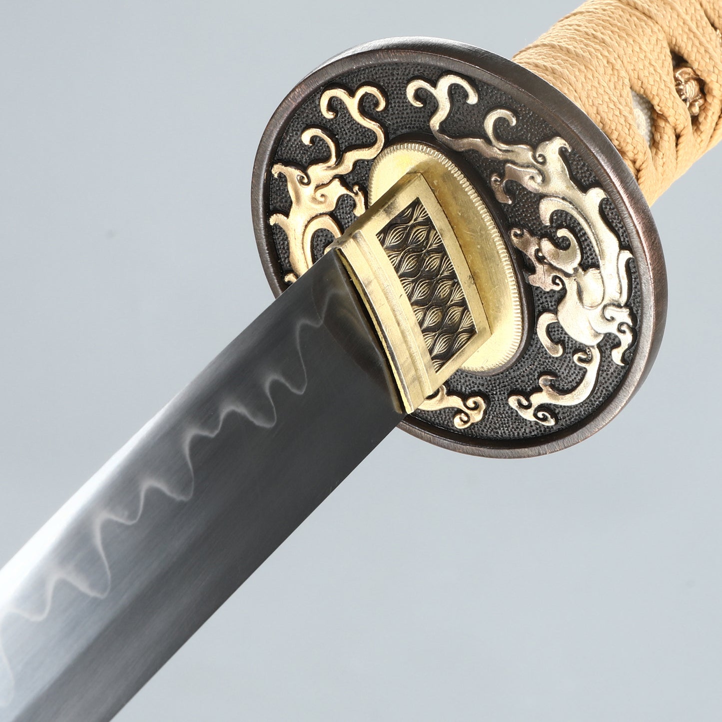 Handemade Real Japanese 20Inch  T10 Clay Tempered Tsuchioki Steel Katana Samurai Sharp Full Tang