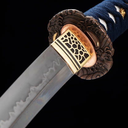 Hand Forged Japanese Tanto Naruto Short Sword T10 Turns the soil to burn blade--DD-0018