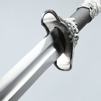 Handmade 1095 steel black scabbard for Chinese Han Dynasty swords