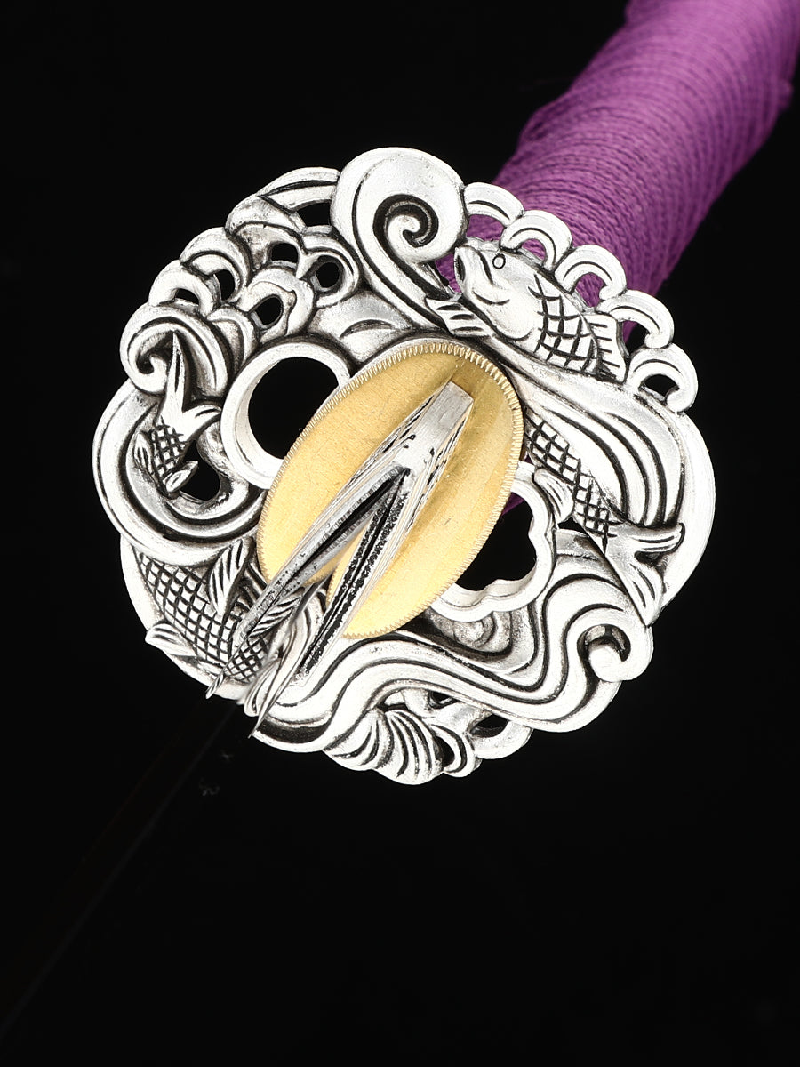 Purple samurai sword T10 steel