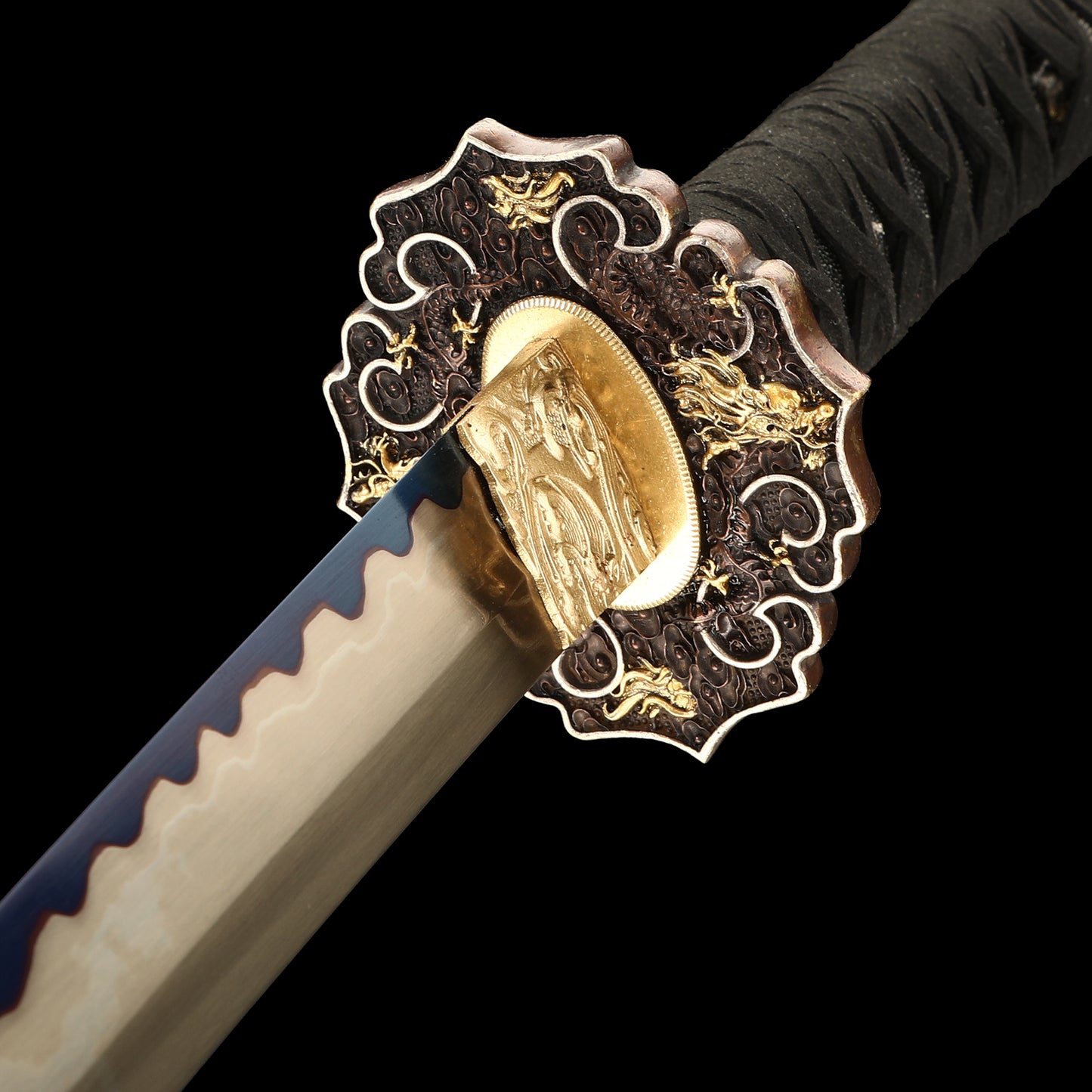 Handmade Japanese knife clip steel T10 ebony--S2087