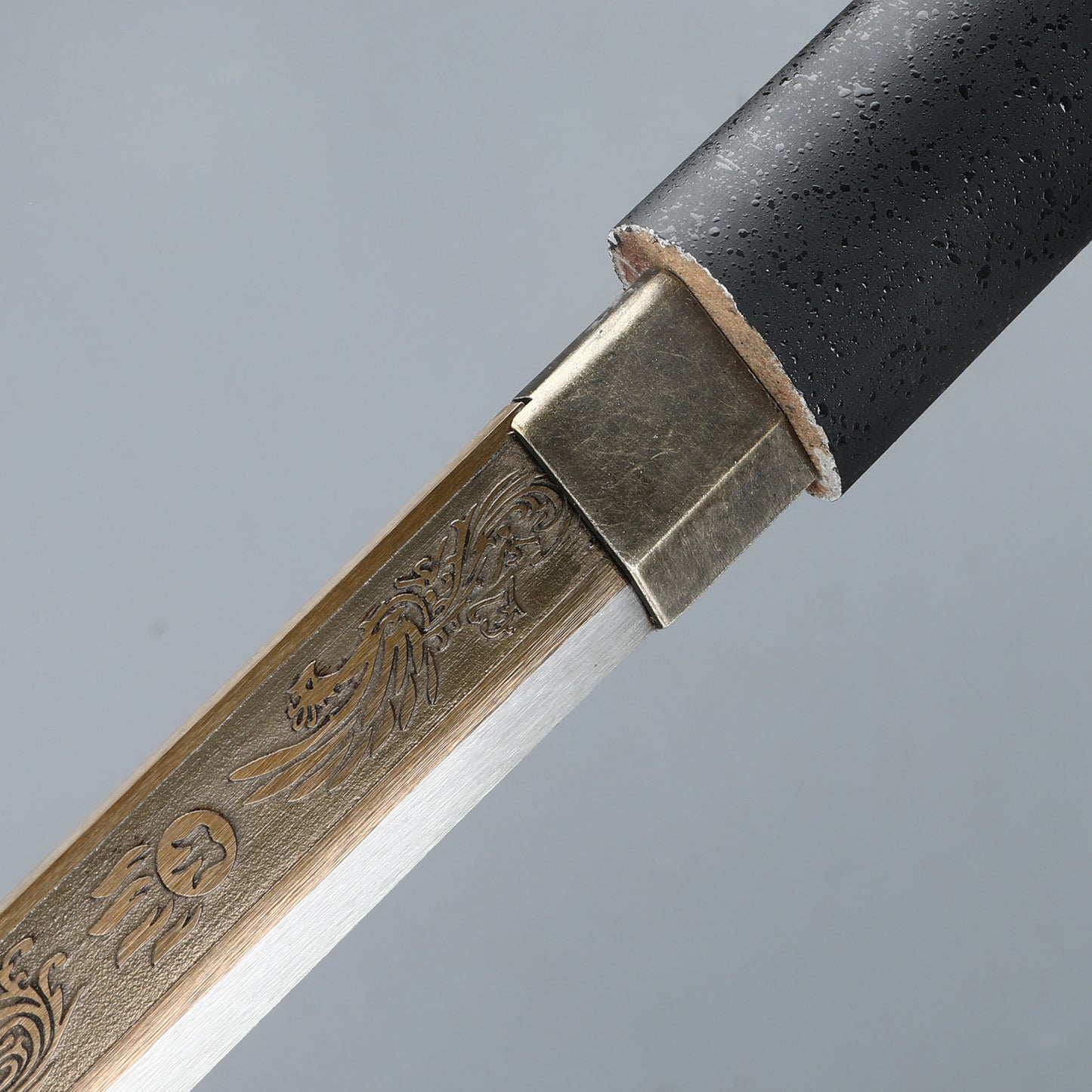 (168)Manganese steel hand forged authentic, Japanese samurai sword is a unique gift for men double-pole