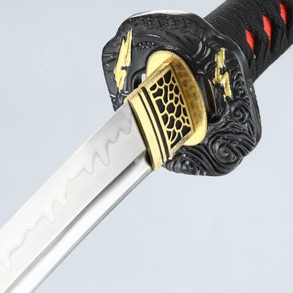 real Japanese Sword Handmade Short Katana forged fromT10 carbon steel Clay Tempered Full Tang Samurai Sword Razor Sharp