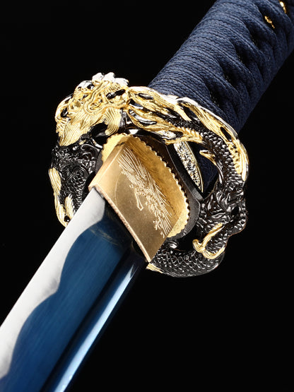 Handmade Japanese Tachi Odachi Sword High Manganese Steel With Blue Blade