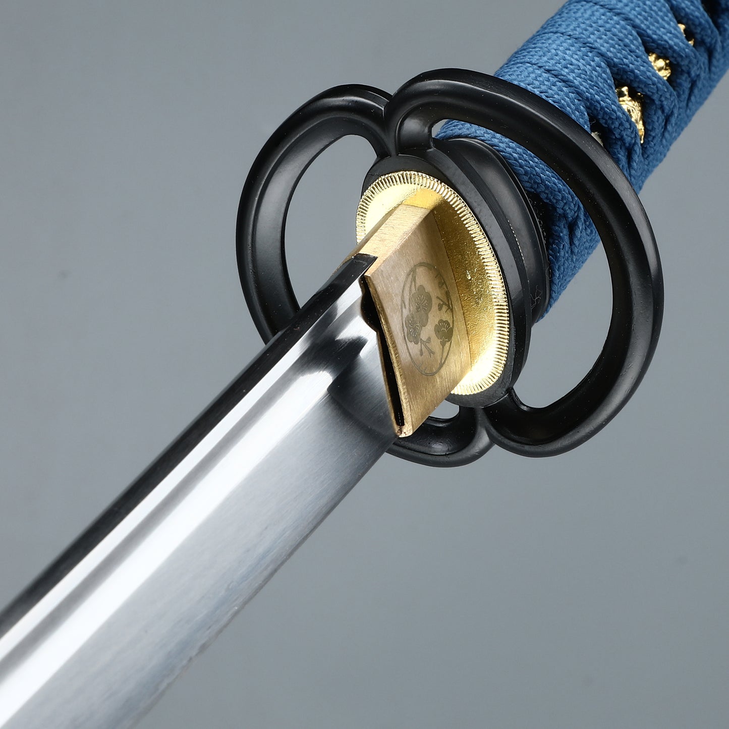 Handmade Japanese Katana Sword Musashi Blue scabbard