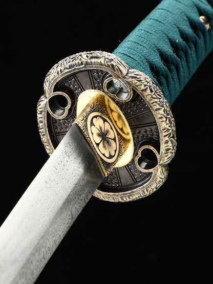 Japanese samurai sword Damascus Steel