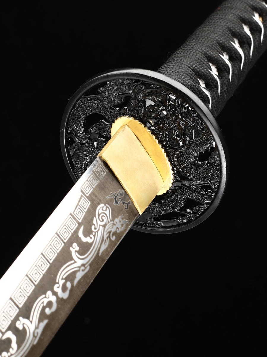 Handmade authentic Japanese samurai sword manganese steel white sheath(60)