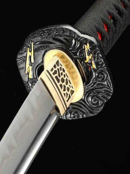 real Japanese Sword Handmade Short Katana forged fromT10 carbon steel Clay Tempered Full Tang Samurai Sword Razor Sharp
