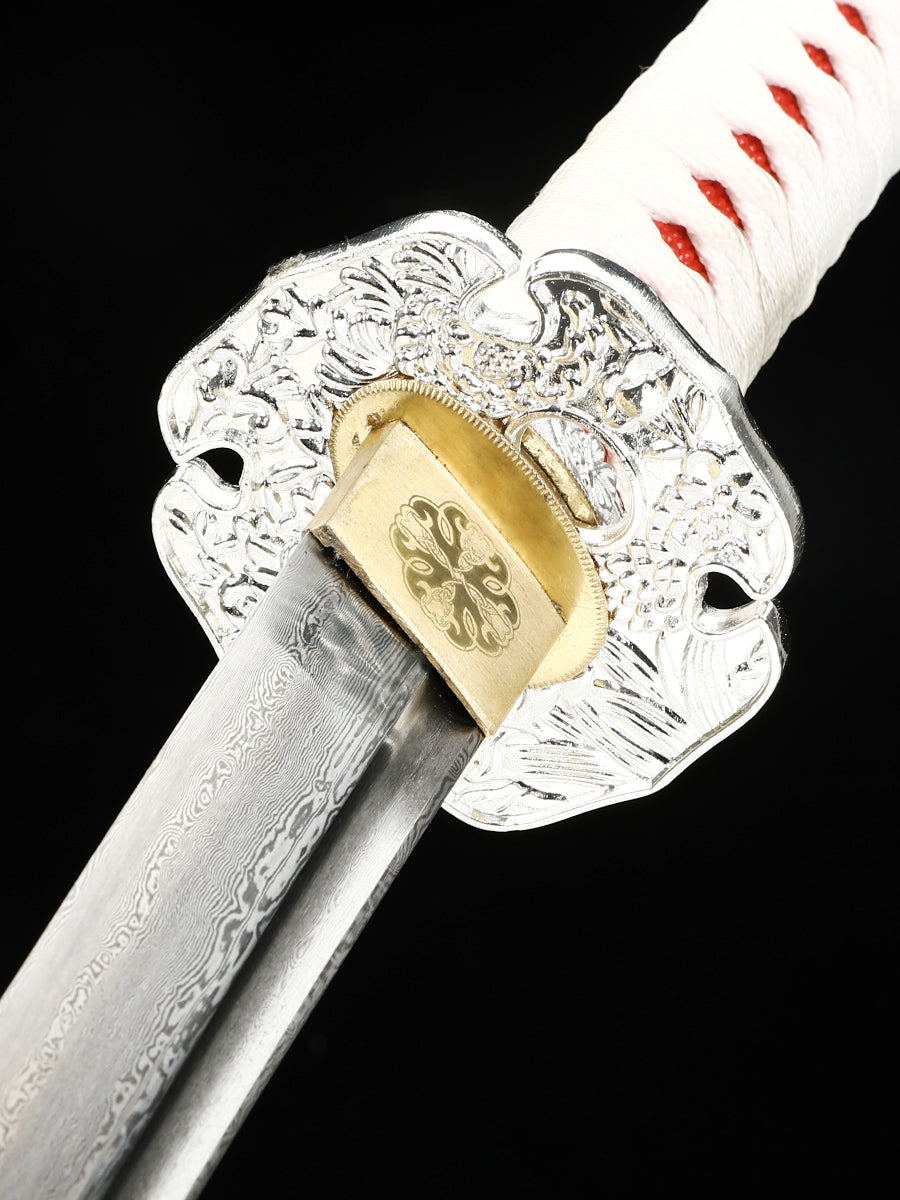 (87)Handmade Katana Samurai Japanese Damascus Steel Real Sword Full Tang Sharp