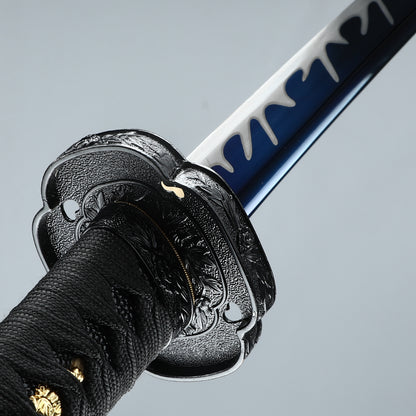 (3)The real katana sword with the blue body tachi